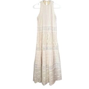 Sundance Dreamers Believe Eyelet Midi Dress Size Small